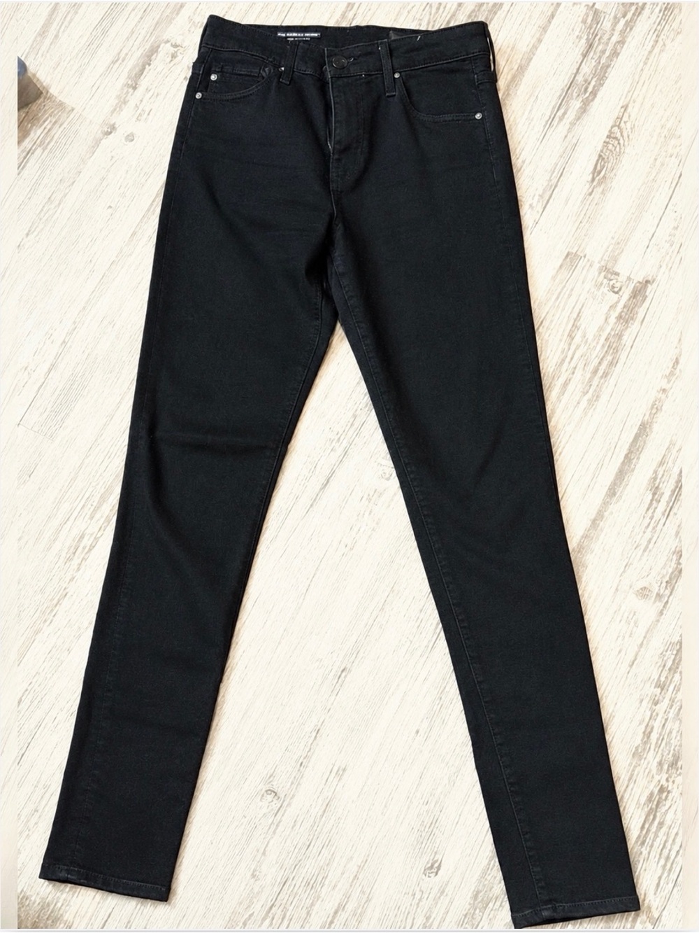 AG Adriano Goldschmied The Farrah High Rise Skinny Leg Black Jeans Size 28